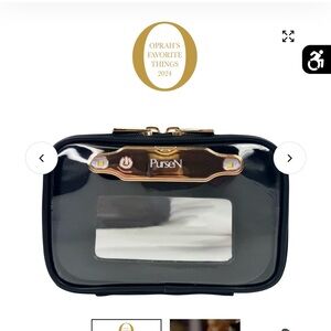 PurseN Litt Mini lighted mirror case Black NWT